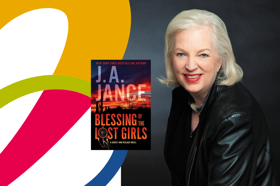 JA Jance photo with latest novel entitled Blessings of the Lost Girls
