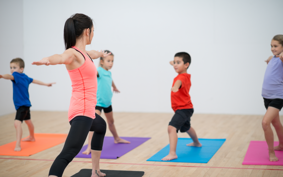 Children doing yoga