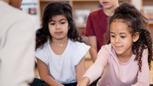 A group of young children
