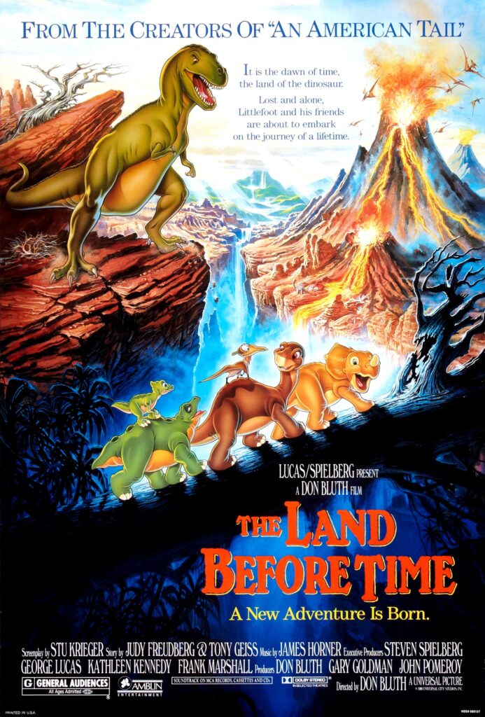 Image of movie poster for The Land Before Time