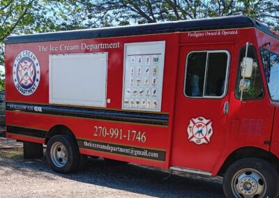 Red ice cream truck