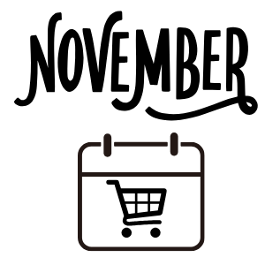 November holiday market icon