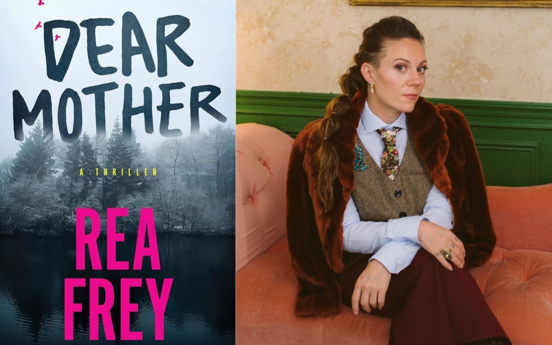Author Rea Frey and the cover of her book Dear Mother
