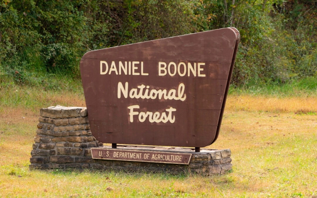 sign for Daniel Boone National Forest