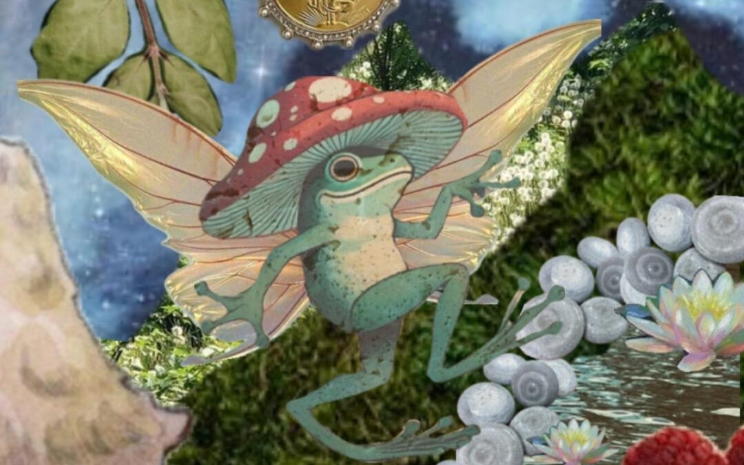 whimsical fantasy collage