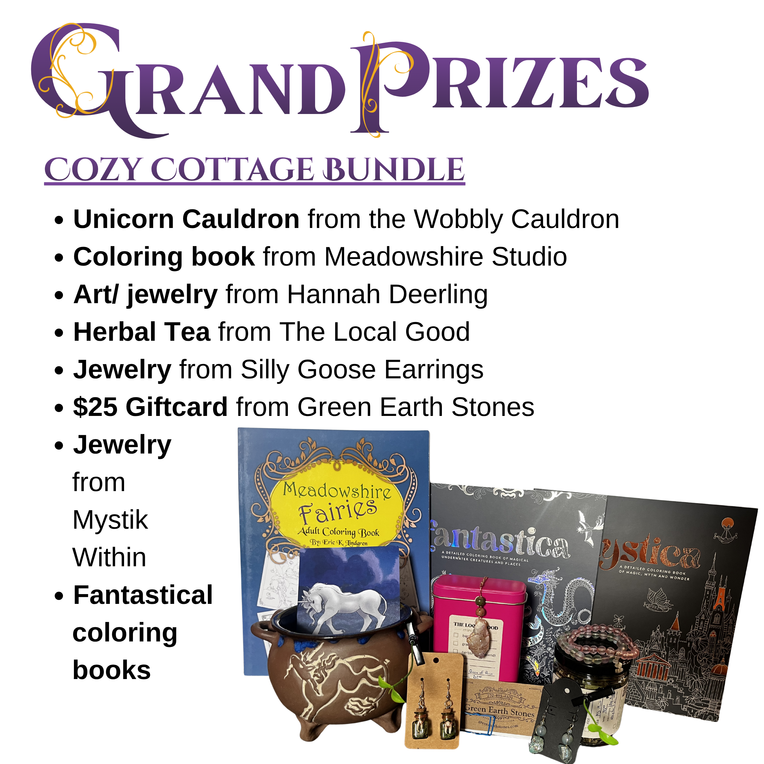 Cozy Cottage Bundle prizes