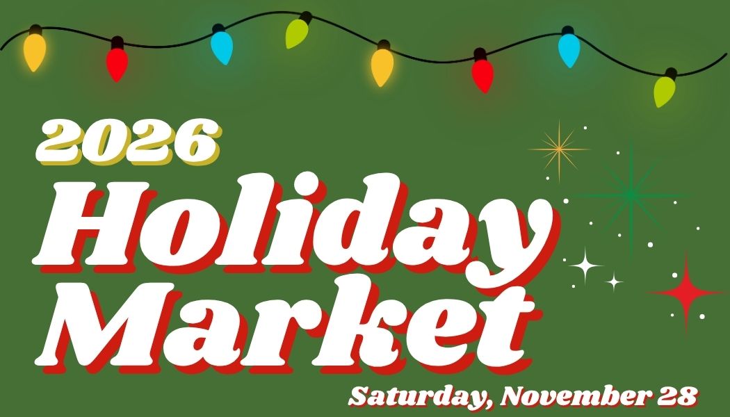 Holiday Market logo with colorful lights and stars